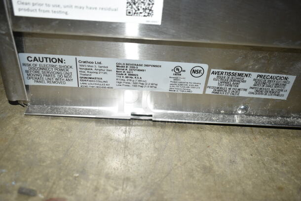 Crathco D35-3 Stainless Steel Commercial Countertop Refrigerated Beverage Machine Base. 115 Volts, 1 Phase. Tested and Working! - Image 5 of 5