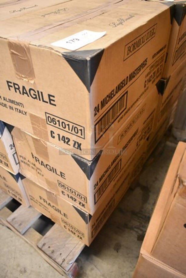 3 Boxes of 24 BRAND NEW! Bormioli Luigi C 142 ZX Michelangelo Masterpiece Wine Glasses. 3 Times Your Bid! - Image 2 of 4