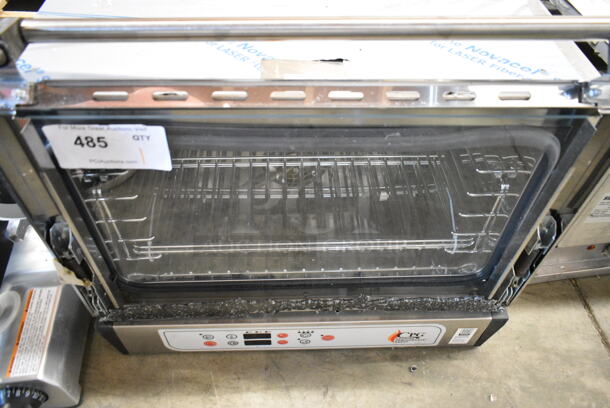 BRAND NEW SCRATCH AND DENT! Cooking Performance Group CPG 351COHD3A Stainless Steel Countertop Half Size Electric Powered Convection Oven. See Pictures for Broken Glass on Door. 110 Volts, 1 Phase. Tested and Working! - Image 6 of 8