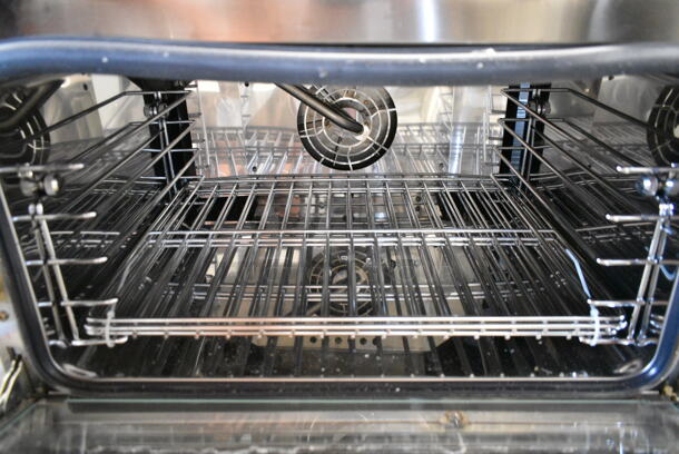 BRAND NEW SCRATCH AND DENT! Cooking Performance Group CPG 351COHD3A Stainless Steel Countertop Half Size Electric Powered Convection Oven. See Pictures for Broken Glass on Door. 110 Volts, 1 Phase. Tested and Working! - Image 7 of 8