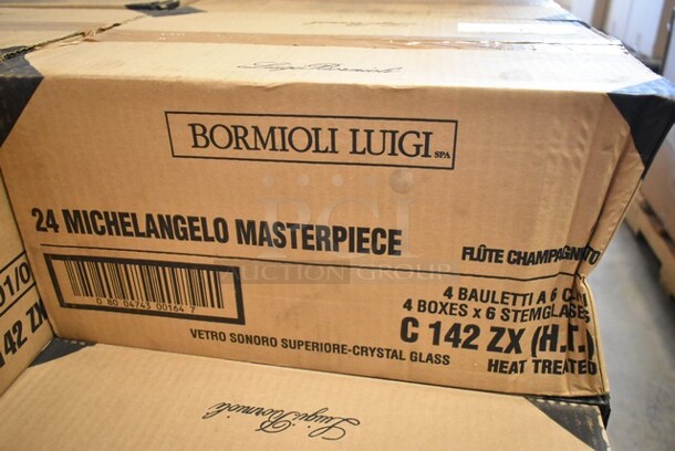 6 Boxes of 24 BRAND NEW! Bormioli Luigi C 142 ZX Michelangelo Masterpiece Wine Glasses. 6 Times Your Bid! - Image 2 of 2