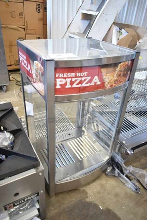 BRAND NEW SCRATCH AND DENT! ServIt 423PDW12D1S Stainless Steel Commercial 12" Full-Service Countertop Display Warmer with 4 Shelves. 120 Volts, 1 Phase. Tested and Working! - Image 3 of 8