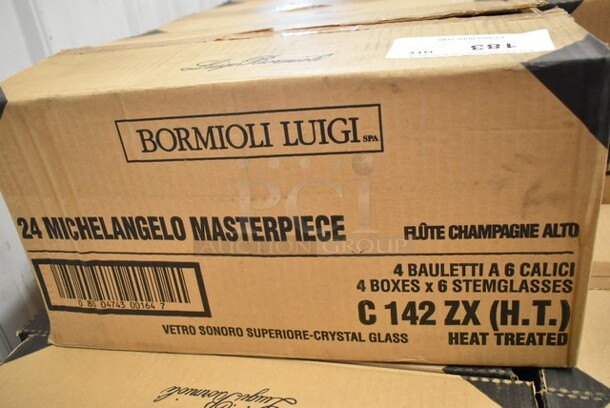 5 Boxes of 24 BRAND NEW! Bormioli Luigi C 142 ZX Michelangelo Masterpiece Wine Glasses. 5 Times Your Bid! - Image 2 of 2