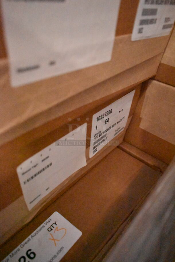 4 BRAND NEW IN BOX! Sandenvendo 1246232 HFD Sign Holder w/ Magnets. 4 Times Your Bid!  - Image 6 of 6