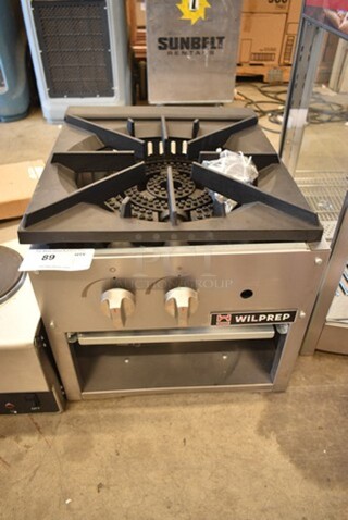 BRAND NEW SCRATCH AND DENT! Wilprep WP-SP-1 Stainless Steel Commercial Countertop Propane Gas Powered Single Burner Stock Pot Range. 80,000 BTU.  