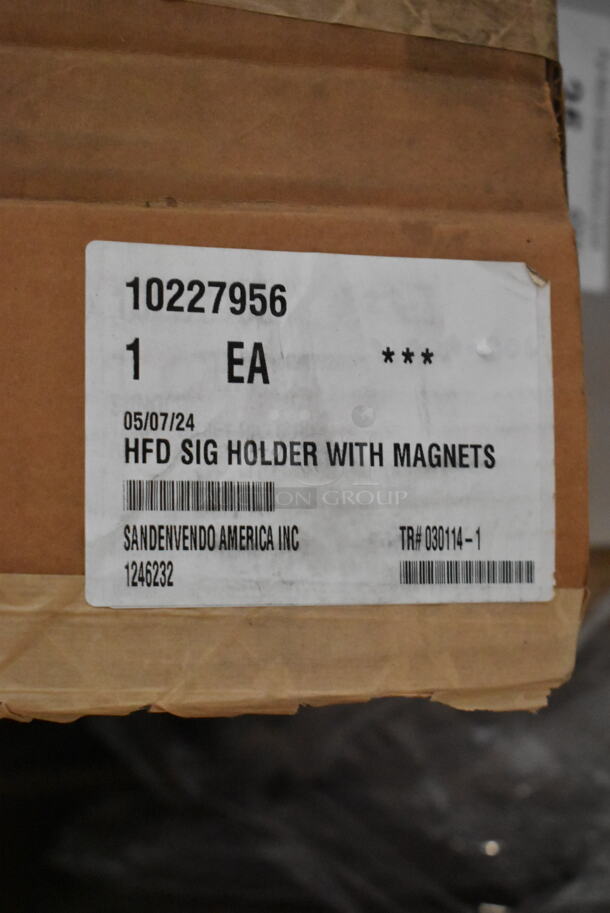 3 BRAND NEW IN BOX! Sandenvendo 1246232 HFD Sign Holder w/ Magnets. 3 Times Your Bid!  - Image 4 of 5