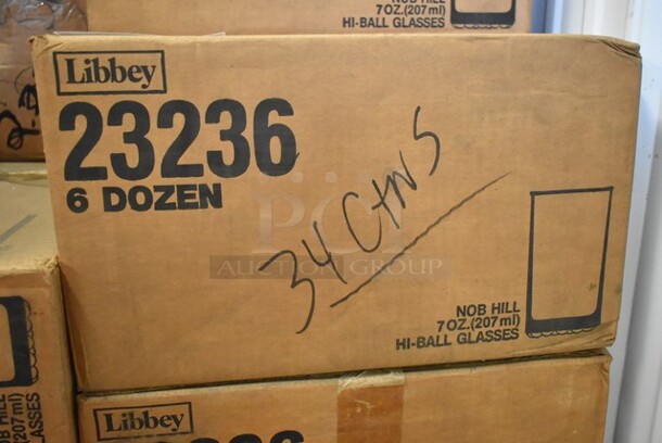 7 Boxes of 72 BRAND NEW! Libbey 23236 Nob Hill 7 oz Hi Ball Glasses. 7 Times Your Bid! - Image 2 of 2