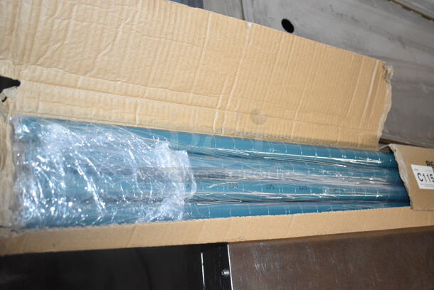 5 BRAND NEW SCRATCH AND DENT! Items Including Regency 460EGPC64 64" NSF Green Epoxy Mobile Shelving Post, 243968 17 Slot Black Shelf Liner, Cutting Board. 5 Times Your Bid!  - Image 4 of 8