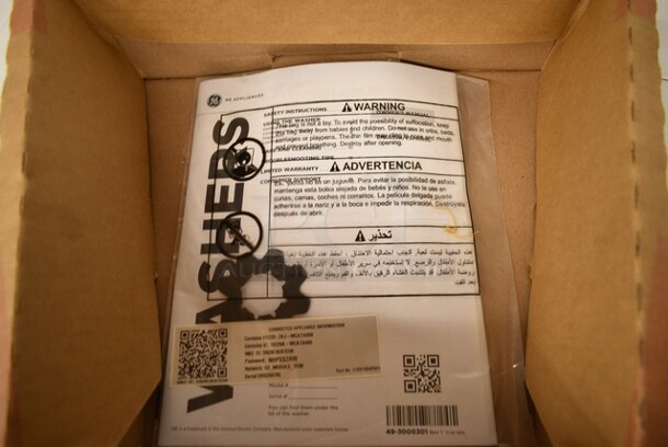 BRAND NEW SCRATCH AND DENT! General Electric GE VTW565ASVOWB Metal Commercial Top Load Washer.  - Image 8 of 10