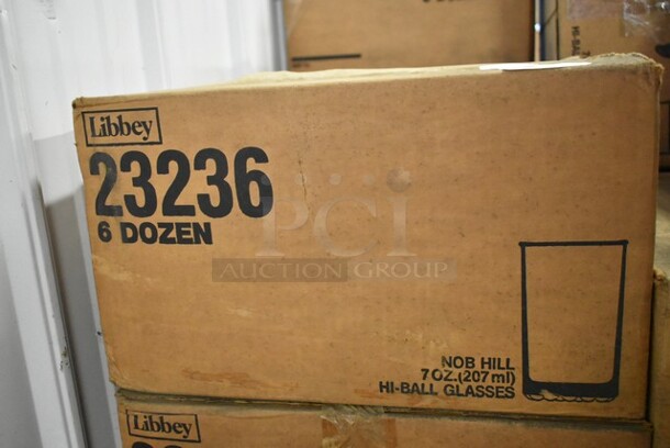 8 Boxes of 72 BRAND NEW! Libbey 23236 Nob Hill 7 oz Hi Ball Glasses. 8 Times Your Bid! - Image 2 of 2