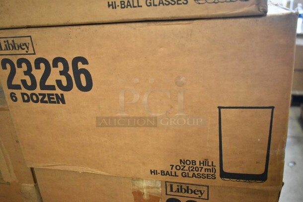 5 Boxes of 72 BRAND NEW! Libbey 23236 Nob Hill 7 oz Hi Ball Glasses. 5 Times Your Bid! - Image 2 of 2