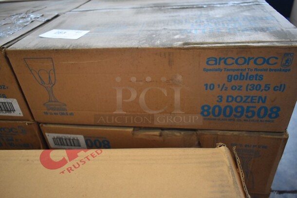 3 Boxes of 36 BRAND NEW! Arcoroc 8009508 Petale 10.5 oz Goblet Glasses. 3 Times Your Bid!  - Image 3 of 3
