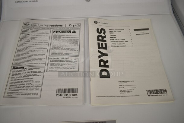 BRAND NEW SCRATCH AND DENT! General Electric GE VTD52EASR0WB Metal 7.4 cu. ft. Front Load Electric Commercial Dryer - Free Use / App Payment. 120/208-240 Volts, 1 Phase.  - Image 5 of 7