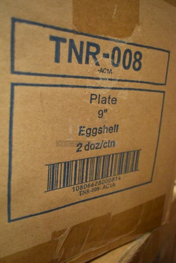 7 Boxes of 24 BRAND NEW! Tuxton TNR-008 9" Eggshell Plates. 7 Times Your Bid! - Image 2 of 2