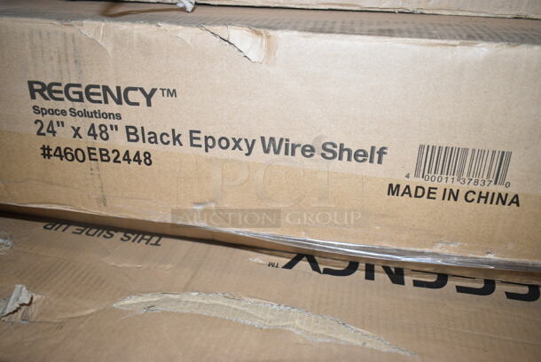 2 BRAND NEW SCRATCH AND DENT! Items Including Regency 600T1860G 18" x 60" 18-Gauge 304 Stainless Steel Commercial Work Table with Galvanized Legs and Undershelf and Regency 460EB2448 24" x 48" NSF Black Epoxy Wire Shelf. 2 Times Your Bid!  - Image 5 of 5