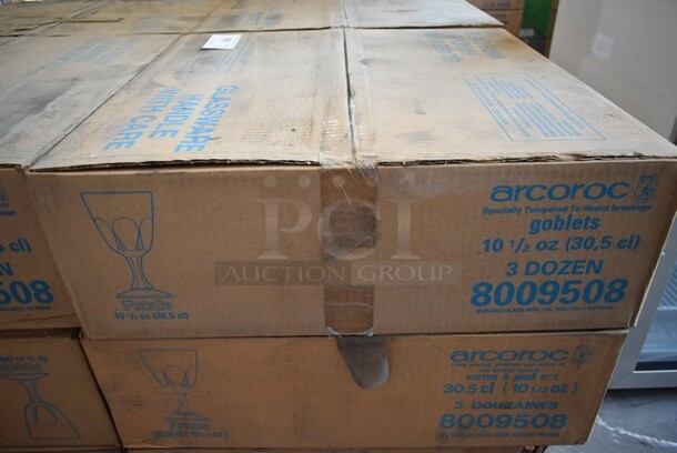 3 Boxes of 36 BRAND NEW! Arcoroc 8009508 Petale 10.5 oz Goblet Glasses. 3 Times Your Bid!  - Image 3 of 3