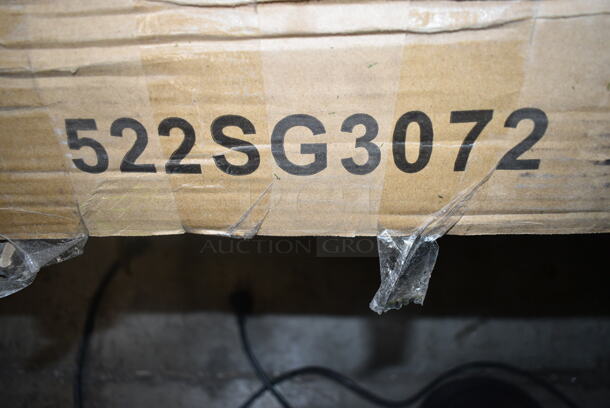 BRAND NEW SCRATCH AND DENT! Steelton 522SG3072 30" x 72" 18-Gauge Stainless Steel Equipment Stand with Undershelf and Galvanized Legs. May Be Missing Pieces.  - Image 3 of 5