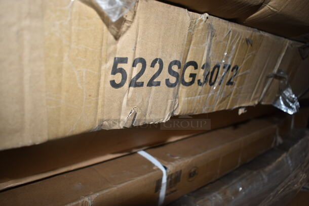 BRAND NEW SCRATCH AND DENT! Steelton 522SG3072 30" x 72" 18-Gauge Stainless Steel Equipment Stand with Undershelf and Galvanized Legs. May Be Missing Pieces.  - Image 4 of 5