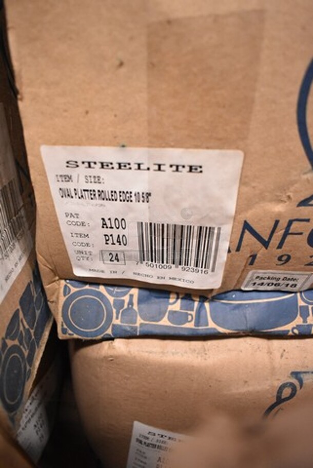 5 Boxes of 24 BRAND NEW! Steelite A100P140 10-5/8" Oval Platter Rolled Edge. 5 Times Your Bid! - Image 3 of 3