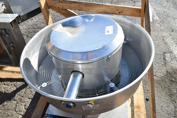 BRAND NEW SCRATCH AND DENT! Canarm ALX180-UD-EC 18 1/4" Variable Speed Upblast Direct Drive Aluminum Exhauster ALX180-UD100EC - 3400 CFM, 1200 RPM, 120/240V, 1 Phase - Image 3 of 6