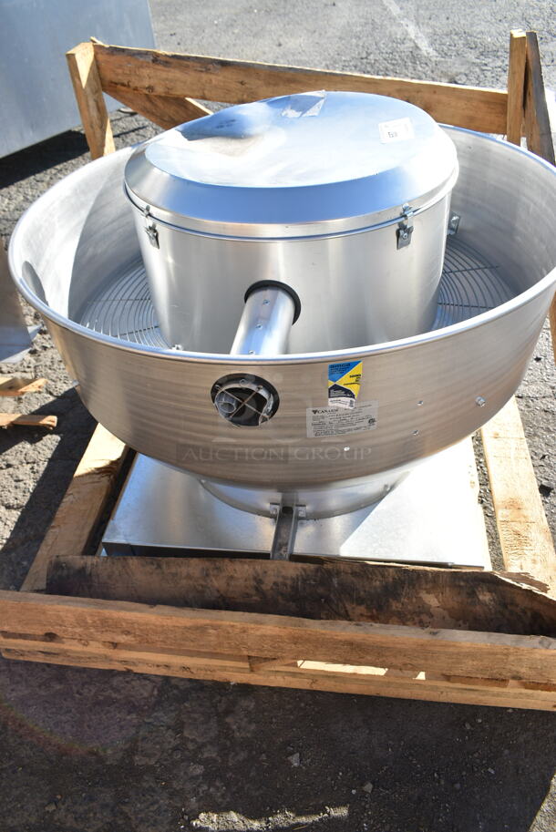 BRAND NEW SCRATCH AND DENT! Canarm ALX180-UD-EC 18 1/4" Variable Speed Upblast Direct Drive Aluminum Exhauster ALX180-UD100EC - 3400 CFM, 1200 RPM, 120/240V, 1 Phase - Image 4 of 6