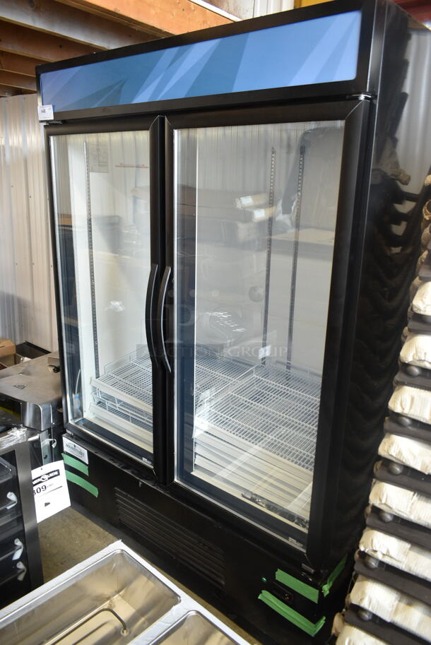 BRAND NEW SCRATCH AND DENT! Mainstreet 829GMC49B Metal Commercial 2 Door Reach In Cooler Merchandiser w/ Poly Coated Racks on Commercial Casters. 115 Volts, 1 Phase. Tested and Powers On But Does Not Get Cold - Image 2 of 12