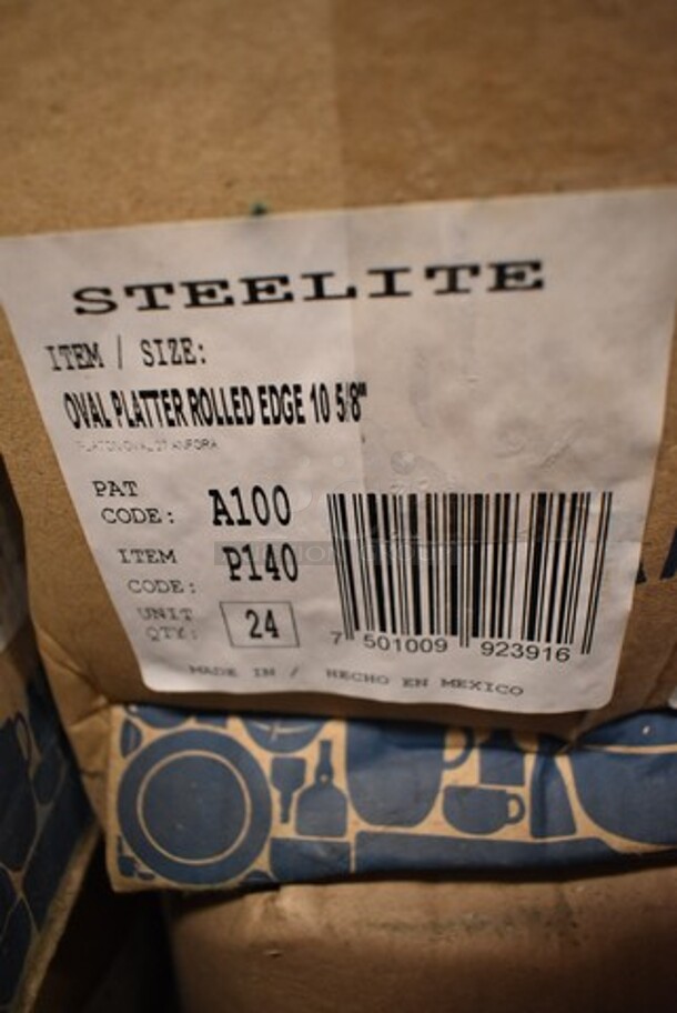 4 Boxes of 24 BRAND NEW! Steelite A100P140 10-5/8" Oval Platter Rolled Edge. 4 Times Your Bid! - Image 3 of 4