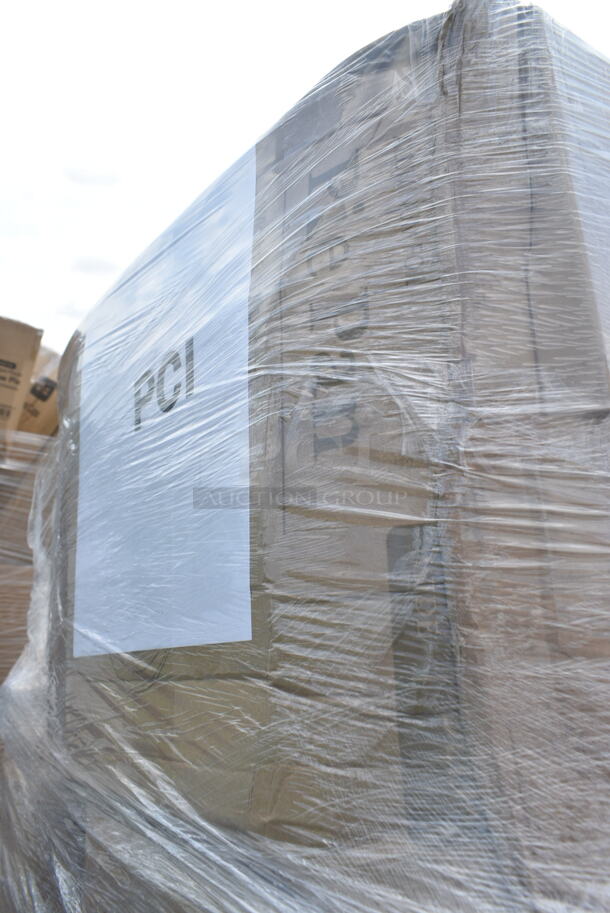 PALLET LOT of 16 BRAND NEW Boxes Including 395TP09 EcoChoice Compostable Sugarcane / Bagasse 9" Plate, Dart 16J16 16 oz. White Customizable Foam Cup - 1000/Case, 127P400B Choice 4 oz. Black Plastic Souffle Cup / Portion Cup - 2500/Case. 16 Times Your Bid! - Image 8 of 12