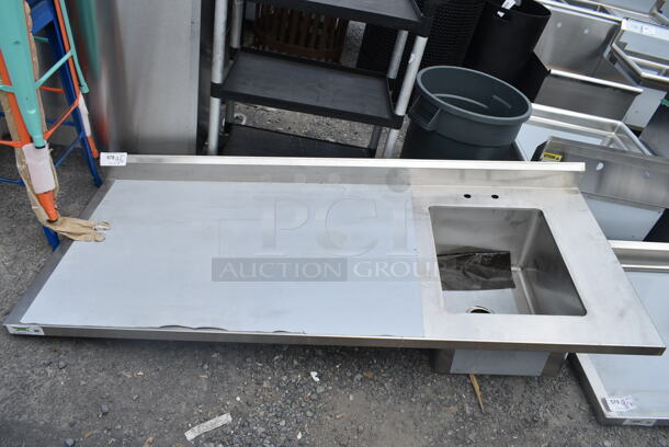 BRAND NEW SCRATCH AND DENT! Regency 600ST3072R Stainless Steel Counter w/ Sink Basin. No Legs.  - Image 1 of 5