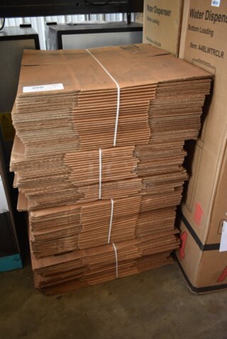 4 BRAND NEW! Bundles of 12x12x8 Cardboard Boxes. 4 Times Your Bid!