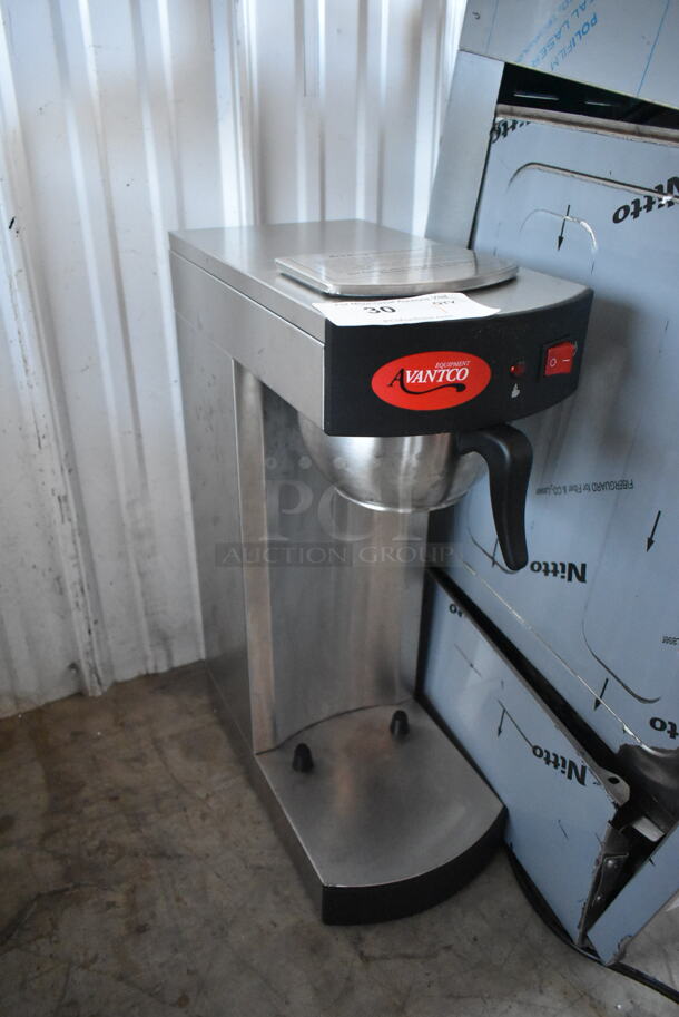 Avantco C15 Stainless Steel Commercial Countertop Coffee Machine w/ Metal Brew Basket. 120 Volts, 1 Phase.  - Image 2 of 5