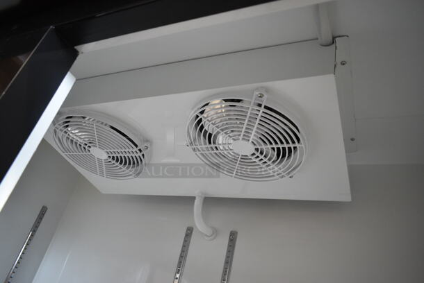 BRAND NEW SCRATCH AND DENT! Mainstreet 829GMC49B Metal Commercial 2 Door Reach In Cooler Merchandiser w/ Poly Coated Racks on Commercial Casters. 115 Volts, 1 Phase. Tested and Powers On But Does Not Get Cold - Image 8 of 12