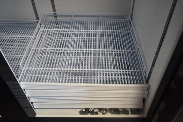 BRAND NEW SCRATCH AND DENT! Mainstreet 829GMC49B Metal Commercial 2 Door Reach In Cooler Merchandiser w/ Poly Coated Racks on Commercial Casters. 115 Volts, 1 Phase. Tested and Powers On But Does Not Get Cold - Image 9 of 12