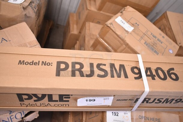 BRAND NEW IN BOX! Pyle PRJSM9406 Universal 84-Inch Roll-Down Pull-Down Manual Projection Screen - 50.3 in. x 67.3 in. Matte White - Image 5 of 5