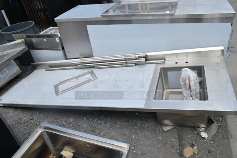 BRAND NEW SCRATCH AND DENT! Regency Stainless Steel Counter w/ Sink Basin.