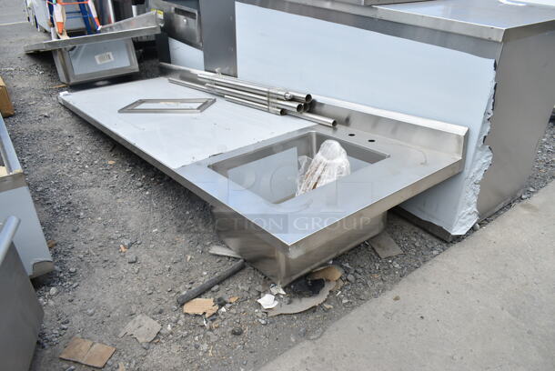 BRAND NEW SCRATCH AND DENT! Regency Stainless Steel Counter w/ Sink Basin. - Image 3 of 4