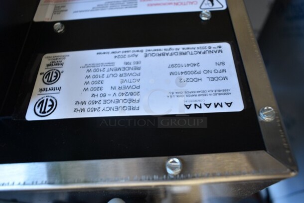 BRAND NEW SCRATCH AND DENT! 2024 Amana HDC212 Heavy-Duty Stainless Steel Commercial Microwave. 208/240 Volts, 1 Phase.  - Image 5 of 5