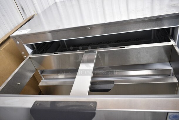 BRAND NEW SCRATCH AND DENT! Beverage Air UCFD36AHC-2 Stainless Steel Commercial 2 Drawer Undercounter Freezer on Commercial Casters. 115 Volts, 1 Phase. Tested and Working! - Image 4 of 7