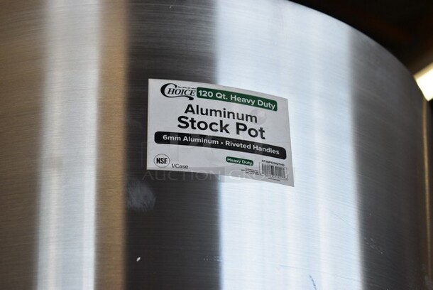 BRAND NEW SCRATCH AND DENT! Choice 471SP120QTHD 120 Qt. Heavy Weight Aluminum Stock Pot  - Image 3 of 3