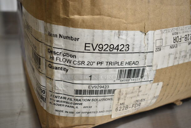 BRAND NEW! Everpure EV9294-23 High Flow CSR Triple Manifold with 20" Prefilter and Scale Reduction - 3/4" NPT. Stock Picture Used, See Pictures - Image 3 of 12