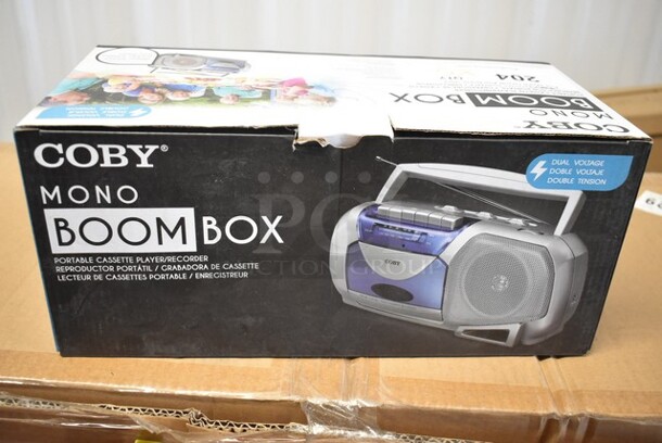 5 BRAND NEW IN BOX! Coby Portable Mono Boom Box Portable Cassette Player Recorder. 5 Times Your Bid! - Image 1 of 3