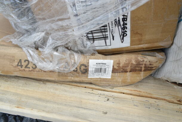 PALLET LOT of 15 BRAND NEW Boxes Including 966UPWIDEB-500 OneUp by Choice White 2-Ply Wide Interfold 6 1/2" x 8 1/2" Dispenser Napkin - 6000/Case, 2 Box 394345M Noble NexGen Powder-Free Disposable Black Hybrid 3 Mil Thick Gloves - Medium - 1000/Case, ServIt 423ST4ASG Angled Sneeze Guard for 4-Pan Steam Tables, 130BGFORKH Choice Beige Heavy Weight Plastic Fork - 1000/Case, 485CBW Choice 8" White Plastic Soda / Sundae Spoon - 1000/Case, Dart 85MFPPHT1 ProPlanet 8 5/16" x 8" x 3" White Mineral-Filled 1 Compartment Hinged Lid Takeout Container - 150/Case. 15 Times Your Bid! - Image 4 of 12