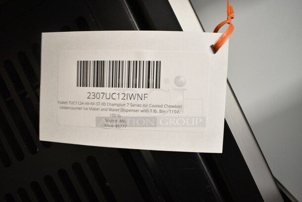 BRAND NEW SCRATCH AND DENT! Follett 7UC112A-IW-NF-ST-00 Champion 7 Series Chewblet Undercounter Ice Maker and Water Dispenser with 7 lb. Bin. 115 Volts, 1 Phase, 100 lb. - Image 5 of 5