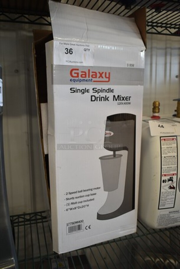 BRAND NEW SCRATCH AND DENT! Galaxy 177SDM400 Stainless Steel Commercial Countertop Single Spindle Drink Mixer. 120 Volts, 1 Phase. Tested and Working! - Image 2 of 4