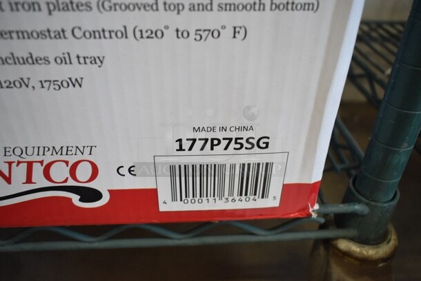 BRAND NEW SCRATCH AND DENT! Avantco 177P75SG Stainless Steel Commercial Countertop Panini Press. 115 Volts, 1 Phase. Tested and Working! - Image 3 of 3