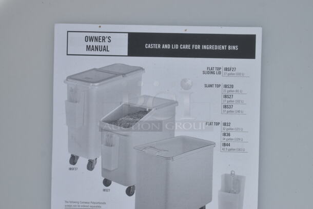 BRAND NEW SCRATCH AND DENT! White Poly Ingredient Bin on Commercial Casters.  - Image 5 of 5
