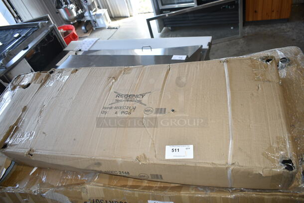 Box of 4 BRAND NEW SCRATCH AND DENT! Regency 460EC2148 21" x 48" NSF Chrome Wire Shelf. May Be Missing Pieces.  - Image 2 of 3