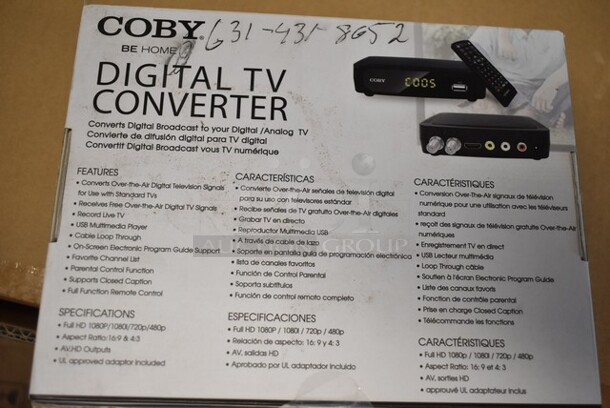 5 BRAND NEW IN BOX! Coby CSTB-600 Digital TV Converter. 5 Times Your Bid!  - Image 3 of 4
