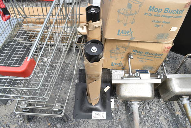 2 BRAND NEW SCRATCH AND DENT! Metal Table Base Columns. 2 Times Your Bid! - Image 2 of 3