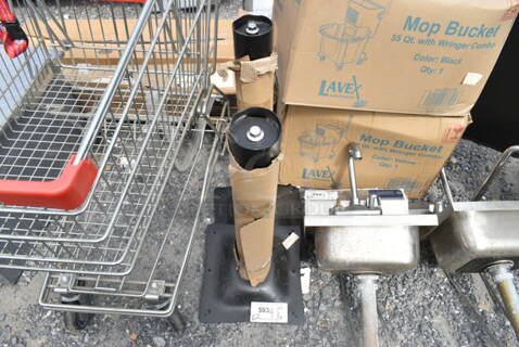 2 BRAND NEW SCRATCH AND DENT! Metal Table Base Columns. 2 Times Your Bid!